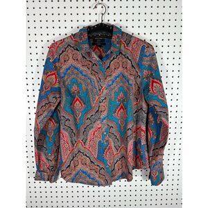 J.Crew Paisley print button down shirt size 10 slim fit